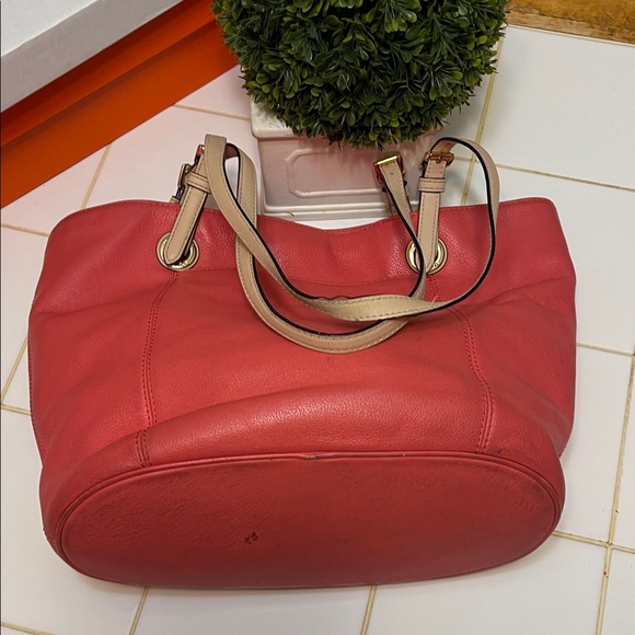 Michael Kors Coral Leather Tote - Picture 6 of 7